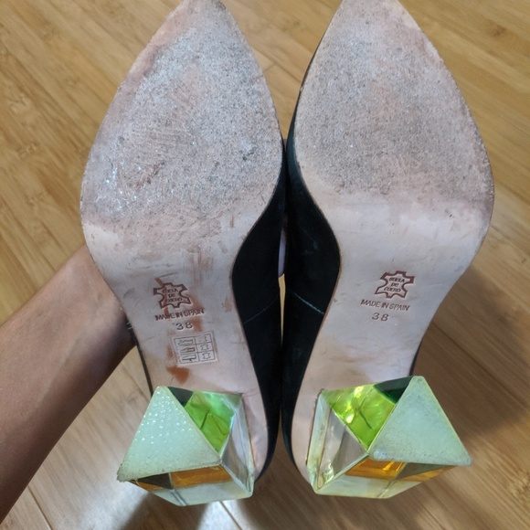 LN Miista Siri Lucite Prism Closed Toe Heels EU 38 - Picture 7 of 8